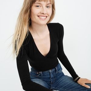 Madewell Black Round Neck Bodysuit